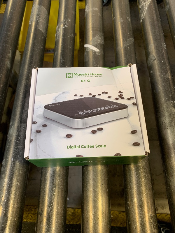 Photo 1 of Maestri House Mini Coffee Scale with Timer, USB-C Rechargeable Espresso Scale, 2kg/0.1g Accurate Scale for Espresso and Pour-Over Coffee, Portable Digital Kitchen Scale with Auto Timer (Black&Silver)