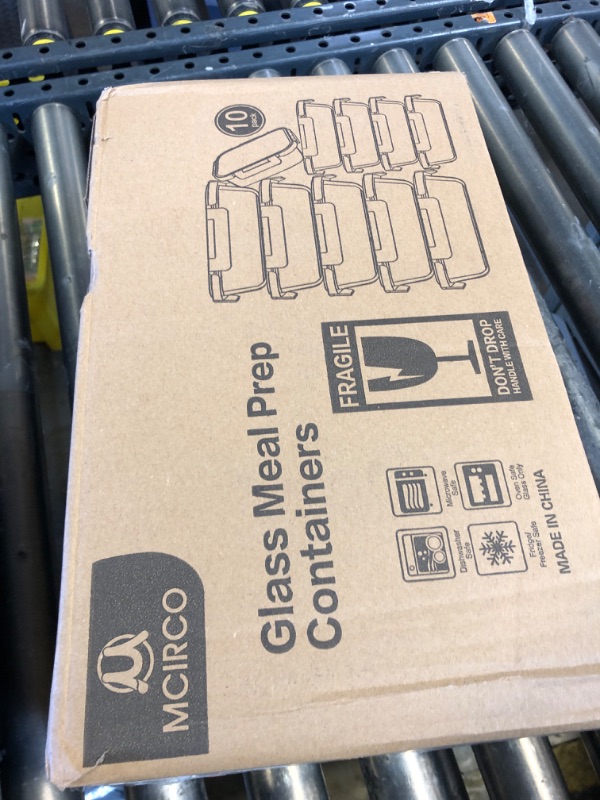 Photo 1 of [10-Pack] Glass Meal Prep Containers with Lids, MCIRCO Food Storage Containers with Snap Locking Lids, Airtight Lunch Containers, Microwave, Oven, Freezer and Dishwasher