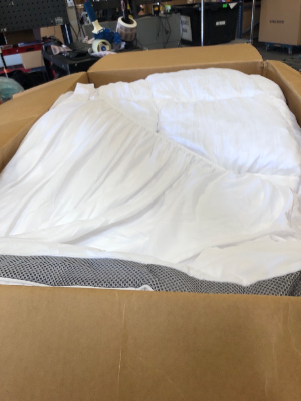 Photo 1 of 4 Inch Memory Foam Mattress Topper, Cooling Extra Thick 2000 GSM Pillow Top Mattress Pad for Back Pain Relief,Soft Breathable Mattress Cover for Fluffy Shredded Memory Foam Filled,(Queen,60"x80")