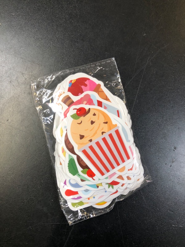 Photo 1 of 100 Pack Ice Cream Stickers,Ice Cream Party Favors, Birthday Decorations Gifts
