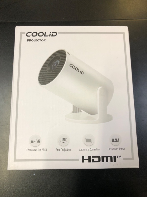 Photo 1 of [Built-in Apps & 2026 Upgraded] Mini Projector Support 4K 1080P Auto Keystone 180° Rotatable with WiFi 6 and Bluetooth 5.4, Projector Portable Compatibile with HDMI/TV Stick/Memory Stick/Laptop-Black