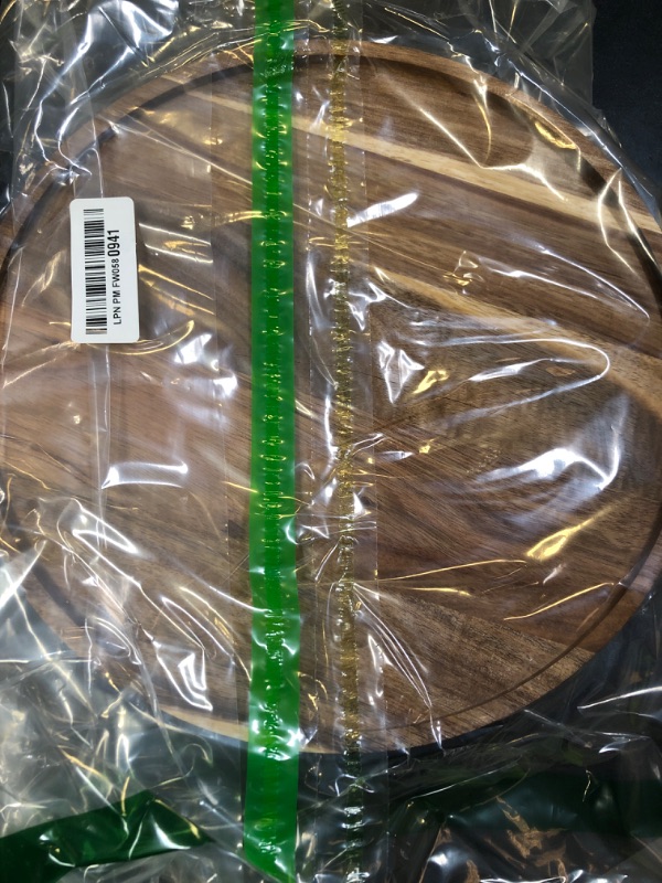 Photo 1 of 11.5 Inches Candle Holder Tray Home Decor, Round Wood Tray for Coffee Table, Small Wooden Serving Decorative Trays for Home