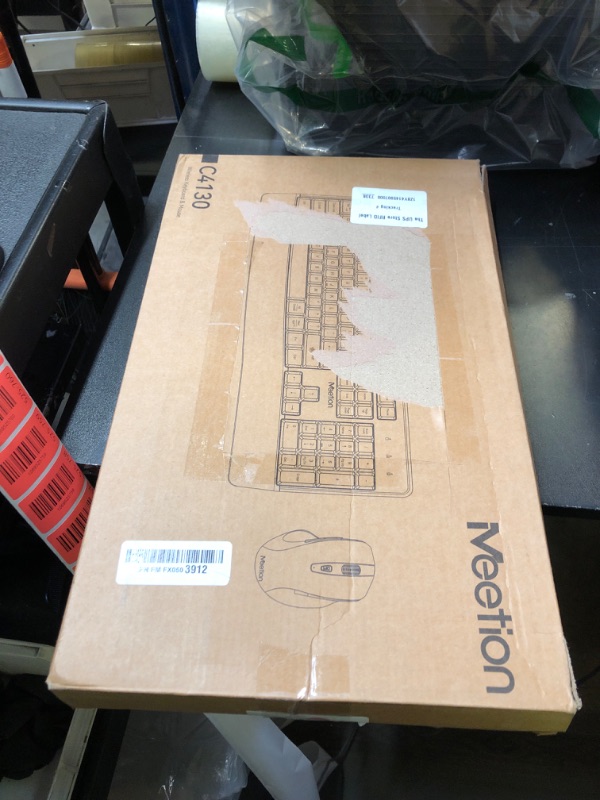 Photo 1 of MEETION Wireless Keyboard and Mouse, Full-Sized Cordless Keyboard with Wrist Rest, 3 DPI Adjustable Mouse, Keyboard and Mouse Set with 2.4GHz USB Receiver, for PC/Computer/Laptop/Windows/Mac, Pink