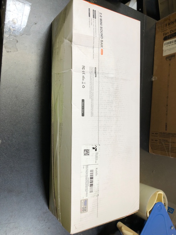 Photo 1 of DAMAGED DOES NOT TURN ON*************Rythflo 60W Bluetooth Sound Bar, 16 inch Compact TV Soundbar with Remote, 8 Flame Light Modes, Optical/ARC/AUX/RCA Connections, Wall-Mountable Home Theater Speaker for TV, PC, Projector, Gaming