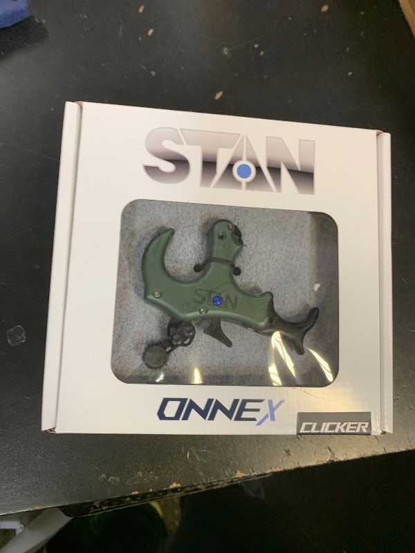 Photo 1 of Stan OnneX Clicker Thumb Bow Release Aid for Archery & Hunting - Adjustable, DLC-Coated Resistant Internals, Smooth Action, Click-Feedback System, Modular 3 or 4 Finger Fit, Sage, Large
