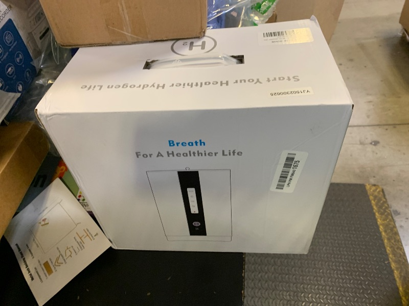 Photo 1 of AquaGreen Hydrogen Water Inhalation Machine, 99.99% High Purity H2 Hydrogen Inhaler with 5 Nasal Cannula, Hydrogen-Rich Water Generator, 150ml/min SPE/PEM Ionizer for Home Car Travel (Cream)