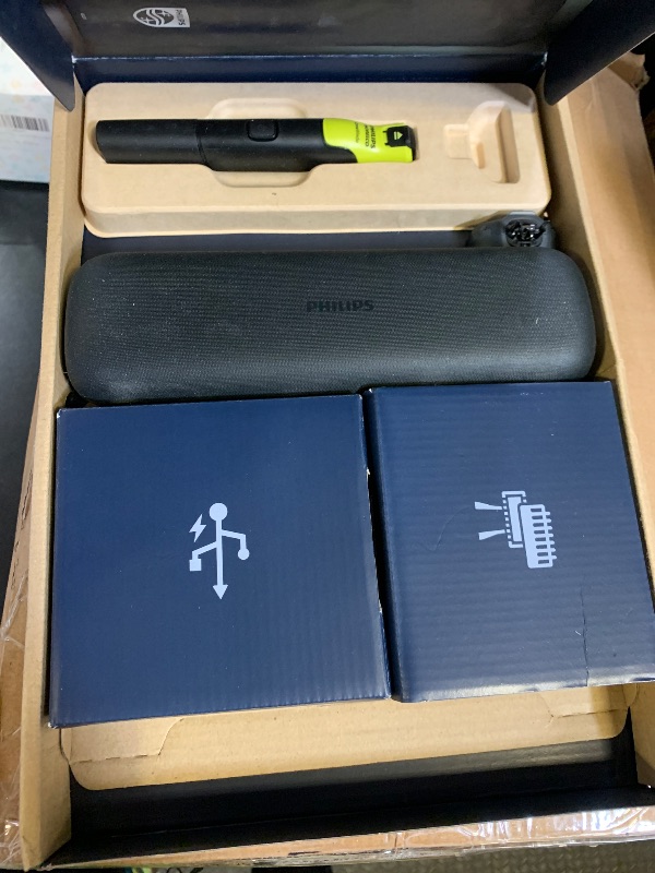 Photo 1 of Philips Norelco OneBlade 360 with Connectivity Hybrid Face + Body, Electric Beard Trimmer, Shaver and Body Groomer Kit with 360 Blade Tech, 1x360 Blade, 5-in-1 Comb, Travel Case, Model QP4631/90