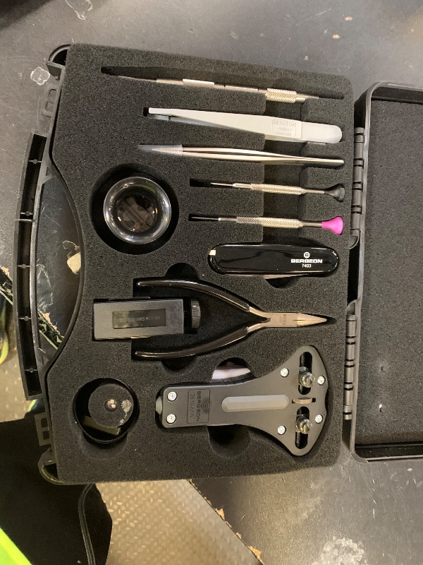 Photo 1 of Bergeon 7812 Professional Grade Quick Service Watch Repair Kit in Carry Case #55-699