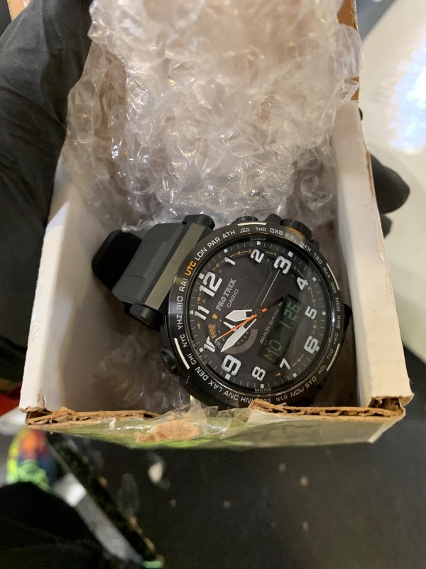 Photo 1 of Casio Men's PRO Trek Stainless Steel Quartz Watch with Resin Strap, Black, 23.5 (Model: PRW-6600Y-1A9CR)