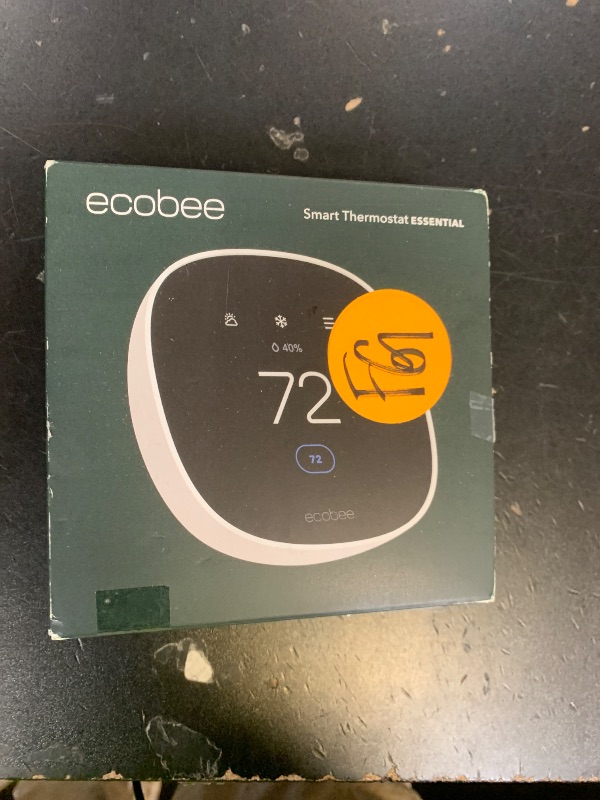 Photo 1 of ecobee Smart Thermostat Essential - Energy Star Certified programmable Wi-Fi Thermostat - Works with Siri, Alexa, and Google Assistant