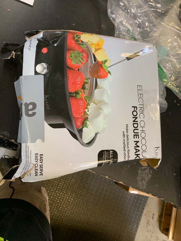 Photo 1 of **INCOMPLETE** Kusini Electric Fondue Pot Set - Chocolate Fondue Kit - Temperature Control, Detachable Serving Tray - Gift Set & Date Night Idea. Serve at Movie Night or Game Night.
