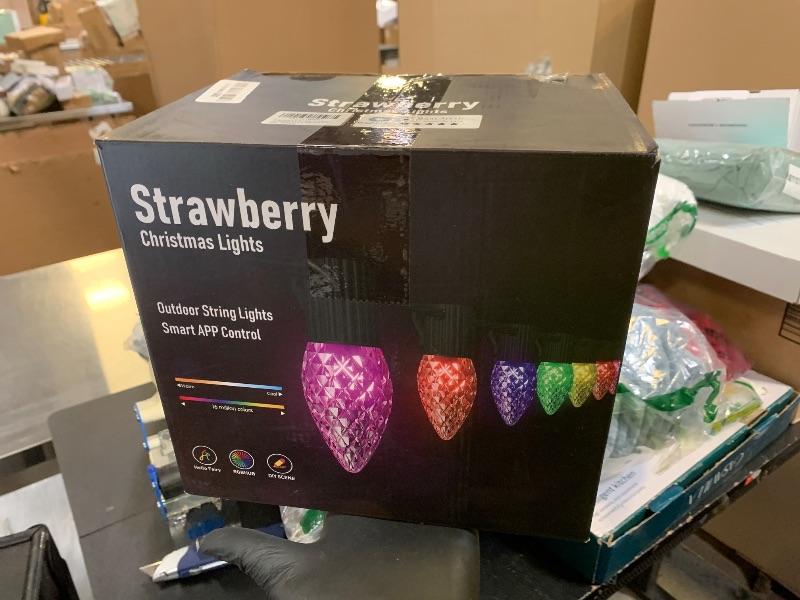 Photo 1 of Brightown C9 LED Christmas Lights Outdoor, 150LED RGB Smart Christmas Tree Lights Music Sync DIY APP Controlled, Waterproof Connectable C9 String Lights for House Indoor Patio Xmas Decoration