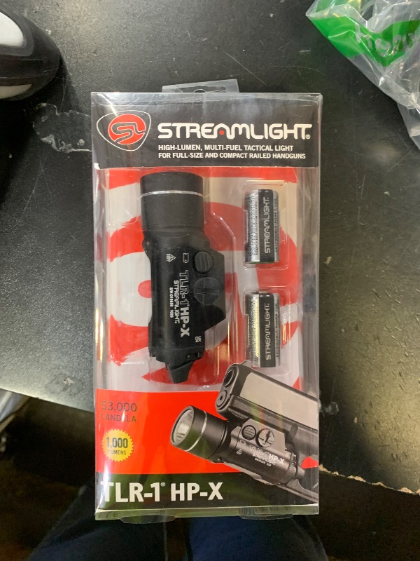 Photo 1 of Streamlight 69167 TLR-1 HP-X 1000-Lumen High Candela Rail-Mounted Weapon Light, Includes Rail Locating Keys and Batteries, Black