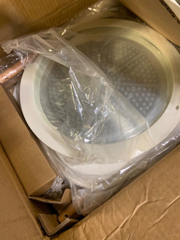 Photo 1 of Astercook 23 Pcs Pots and Pans Non Stick Ceramic Cookware Set Detachable Handle, RV Stackable Kitchen Cooking Set Removable Handles, Oven Safe, Induction Ready, Cream White