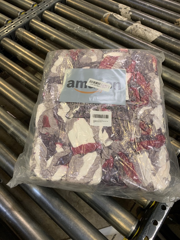 Photo 1 of 10 Pack Fluffy Chunky Chenille Yarn for Crocheting, Jumbo Chunky Blanket Yarn for Hand Knitting, 240yds/70.5oz Super Bulky Variegated Baby Blanket Yarn(White-Grey-Wine Red)