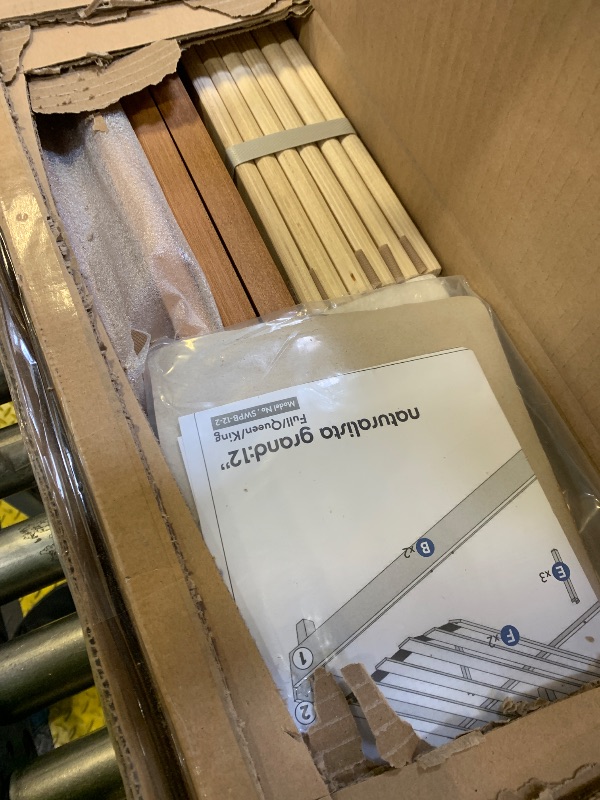 Photo 1 of Mellow Naturalista Grand - 12 Inch Solid Wood Platform Bed with Wooden Slats - No Box Spring Needed - Queen (Natural Pine)