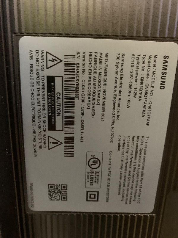 Photo 1 of Samsung 65-Inch Class QLED Q7F Series Samsung Vision AI Smart TV (2025 Model, 65Q7F) Quantum HDR, Object Tracking Sound Lite, Q4 AI Gen1 Processor, 4K upscaling, Gaming Hub, Alexa Built-in
