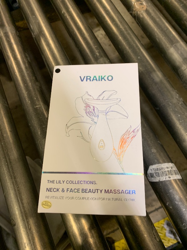 Photo 1 of VRAIKO Lily Neck Face Massager, Face Sculpting Tool, Skin Rejuvenation Device with Thermal, Triple Action LED and Vibration, for Anti-Aging, Lifting and Tightening Sagging Skin (Frosted Black)