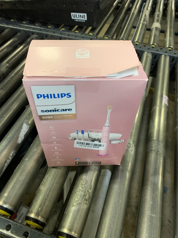 Photo 1 of Philips Sonicare DiamondClean Smart 9500 Electric Toothbrush, Sonic Toothbrush with App, Pressure Sensor, Brush Head Detection, 5 Brushing Modes and 3 Intensity Levels, Pink, Model HX9923/21