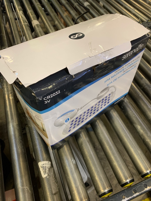 Photo 1 of SereneLife Portable Spa Bubble Bath Massager - Waterproof Non-Slip Mat with Suction Cup Bottom, Motorized Air Pump and Adjustable Bubble Settings, Remote Control Included, 47" x 14"