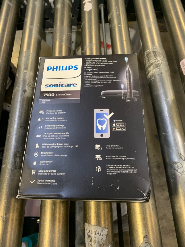 Photo 1 of Philips Sonicare ExpertClean 7500 Black, Rechargeable Electric Power Toothbrush, HX9690/05