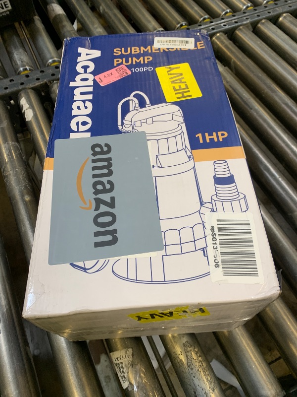 Photo 1 of Acquaer Sewage Pump Submersible Water Pump with Automatic Float Switch, for Sump Basin, Residential Sewage, 1HP 4948GPH Sump Pump with Float