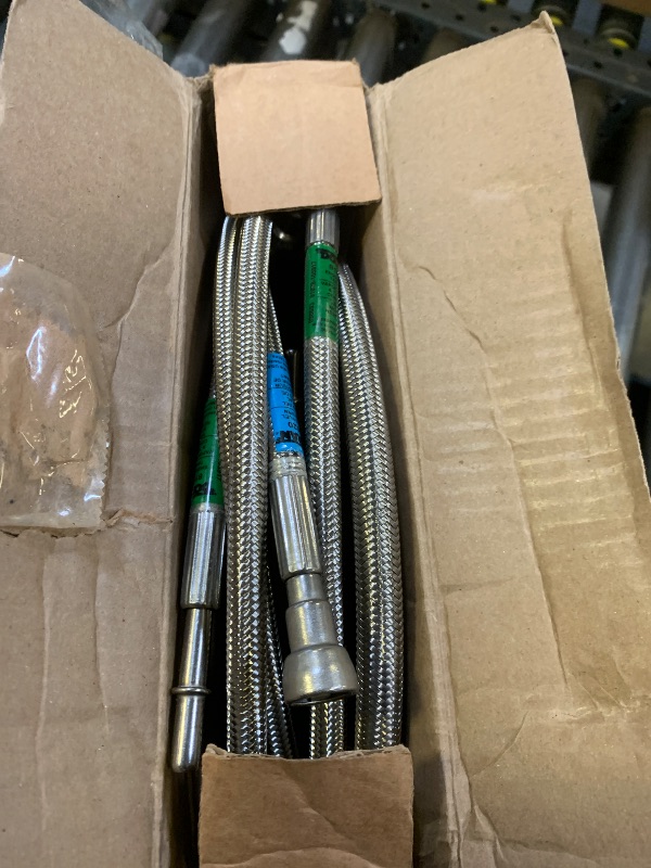 Photo 1 of Dorman 819-820 Front Flexible Stainless Steel Braided Fuel Line Compatible with Select Cadillac/Chevrolet/GMC Models (OE FIX)