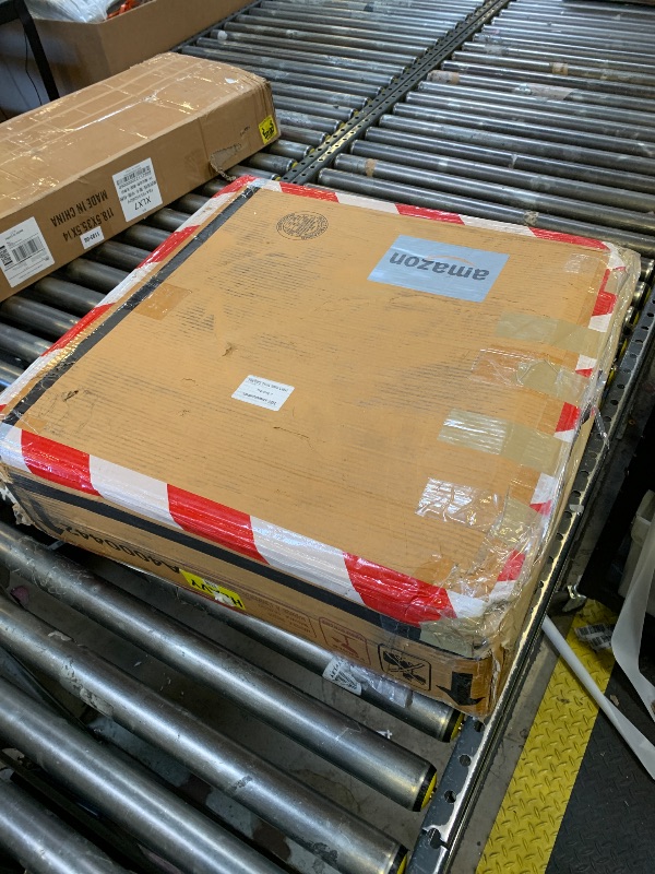 Photo 1 of ITEM IS BROKEN AND MISSING PIECES**********Signature Design by Ashley Ryandale | Contemporary Accent Table – Glass Top, Aluminum Frame & Marble Shelf, Antique Brass Finish