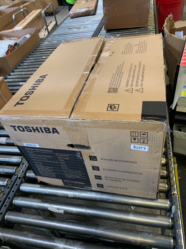 Photo 1 of Toshiba ML-EM62P(SS) Large Countertop Microwave with Smart Sensor, 6 Menus, Auto Defrost, ECO Mode, Mute Option & 16.5" Position Memory Turntable, 2.2 Cu Ft, 1200W, Stainless Steel