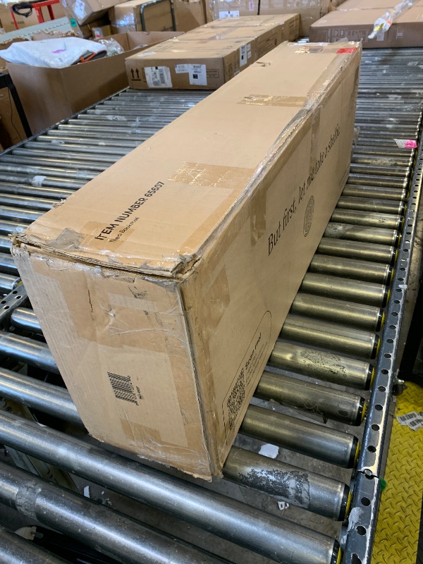 Photo 1 of Nathan James Theo 6-Shelf Tall Bookcase, Wall Mount Bookshelf with Reclaimed Wood and Industrial Metal Frame, Oak/Black