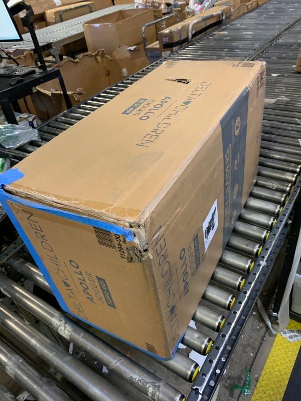 Photo 1 of Delta Children Apollo Jogging Stroller - Shock Absorbing Frame with Large Canopy & Recline - Car Seat Compatible, Black