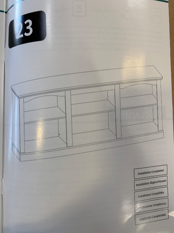 Photo 1 of Gray Wood TV Stand