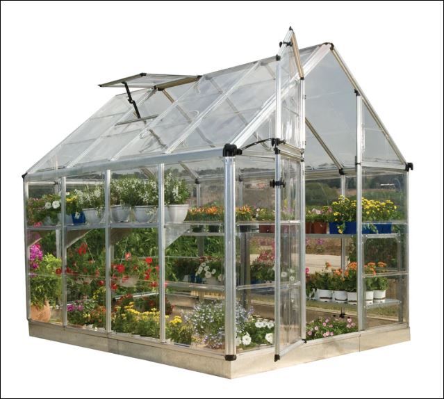 Photo 1 of Palram Snap & Grow 6' x 8' Greenhouse - Silver
