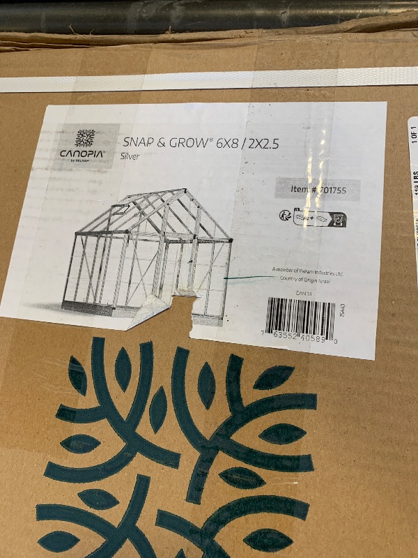 Photo 1 of Palram Snap & Grow 6' x 8' Greenhouse - Silver
