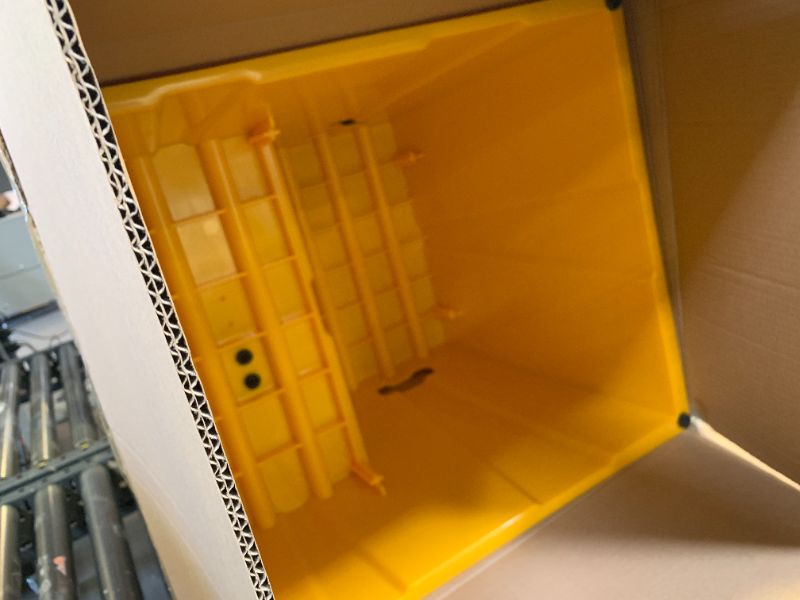 Photo 1 of AceOrbit 26" x 22.6" x 19.7" Lightweight Reliability Boat Dock Steps, Anti Slip Step Stool UV Resistant PE Yellow Boat Ladder with High Visibility for Safety Home Office Industrial Use(Double Step)