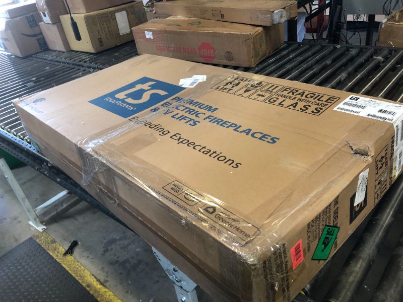 Photo 1 of Touchstone Smart Electric Fireplace-The Sideline 45" Wide-in Wall Recessed - 30 Realistic Ember Color/Flame Options - 1,500W Heater w/Thermostat - Log & Crystal Hearth Options - Alexa/WiFi Enabled