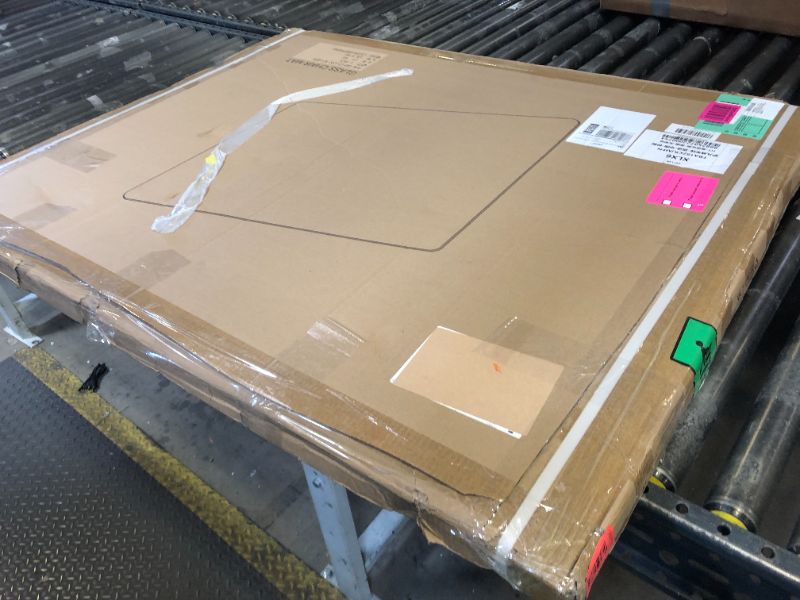 Photo 1 of [Tempered Glass] 46“x36” Rounded Glass Chair Mat with Polished Edge Clear Office Chair Mat, Glides Smoothly, Suitable for Carpet or Hardwood Floors