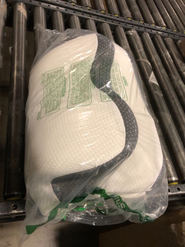 Photo 1 of Osteo Sustained Cervical Health Neck Pillow, Contour Zoned Design Ergonomic Pillow for Pain Relief, No-Temperature Affected Memory Foam Pillows, Cooling Pillow Support Side, Back, Stomach Sleeper