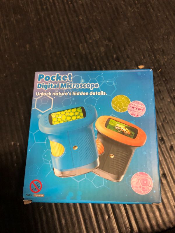 Photo 1 of 1000X Handheld Microscope for Kids, 4K 2.4" Screen Digital Kids Microscopes with 12 Slides, Portable Edu Toys Gifts for Age 3 4 5 6 7 8 9 10 11 12 Year Old Boys Girls Children Students(Blue)