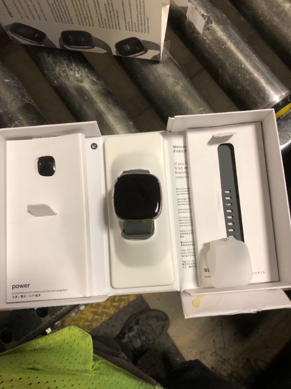 Photo 1 of Fitbit Sense Advanced Smartwatch with Tools for Heart Health, Stress Management & Skin Temperature Trends, Sage Grey/Silver, One Size (S & L Bands Included)