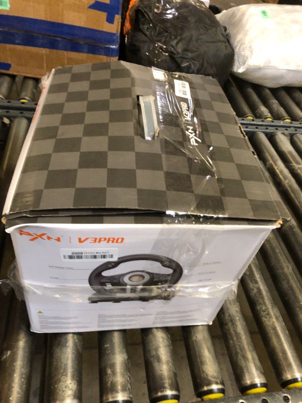 Photo 1 of PXN Steering Wheel V3II 180° PC Gaming Racing Wheel Driving Wheel, with Linear Pedals and Racing Paddles for PC, PS4, Xbox One, Xbox Series X|S, and Switch - Black