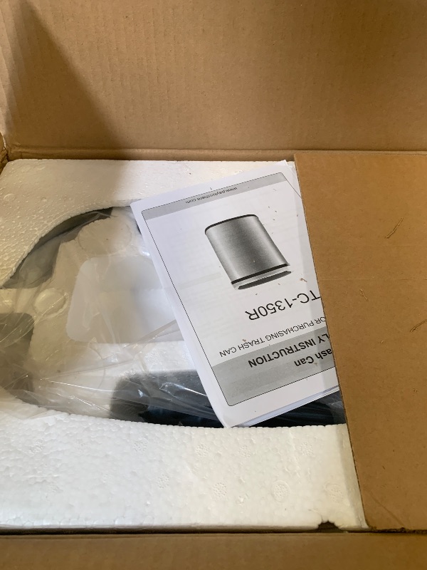 Photo 1 of BestOffice | 13 Gallon Trash Can with Lid | Automatic Touchless Garbage Can | Odor Control | Modern Oval Design | Easy to Clean | Stainless Steel | Fits Any Kitchen, Bathroom, Office or Home