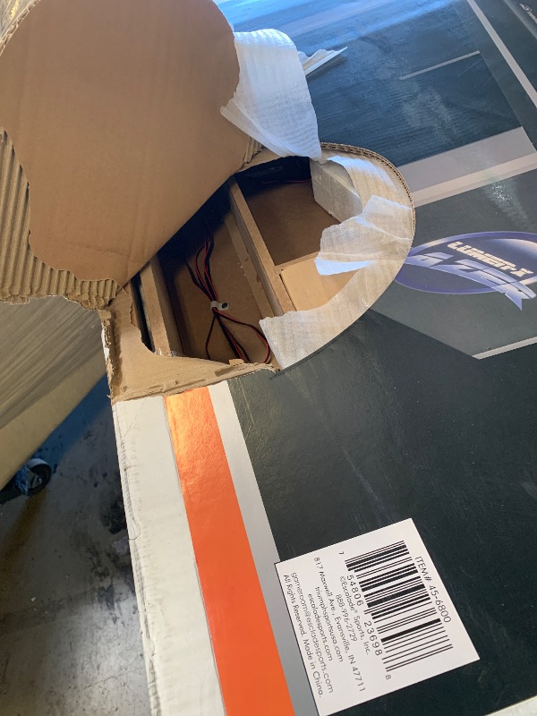 Photo 1 of Triumph Lumen-X Lazer Air Hockey Table – 72" Full-Size LED Light-Up Air Hockey with Glowing Puck, Illuminated Strikers & Electronic Scoring – Arcade-Style Game for Family Fun & Game Rooms