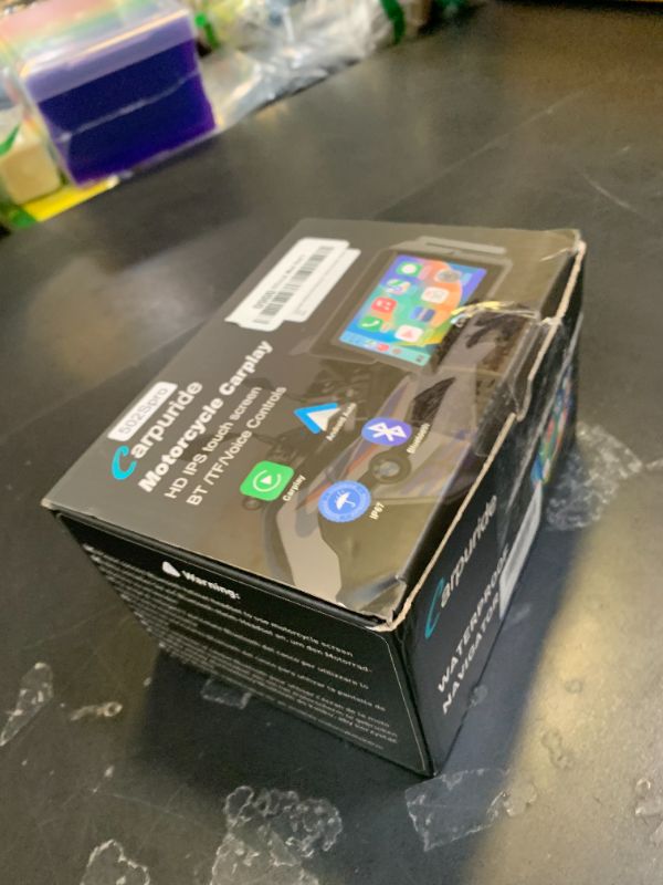 Photo 1 of Carpuride W502S Pro Motorcycle GPS Wireless Carplay/Android Auto, 5" Waterproof Motorbike Touch Screen, with BM05 Mount, Bluetooth Trans, Wired Controller, Navigation