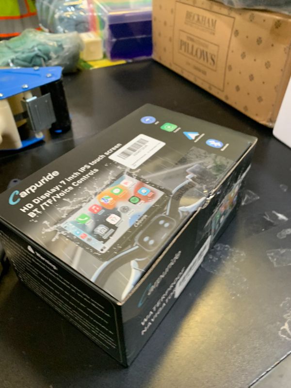 Photo 1 of Carpuride W702 for Motorcycle, 7 inch Waterproof Touchscreen, Portable Carplay/Android Auto GPS Navigation for Motorbike, Support Dual Bluetooth, Car GPS, Siri, G00gle Assistant, TF-64G