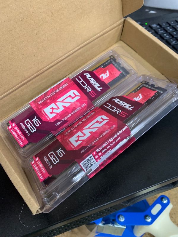 Photo 1 of PUSKILL DDR5 RAM 32GB Kit (2x16GB) 4800MHz CL38 Desktop Memory - Plug & Play for Intel & AMD Ryzen 7000