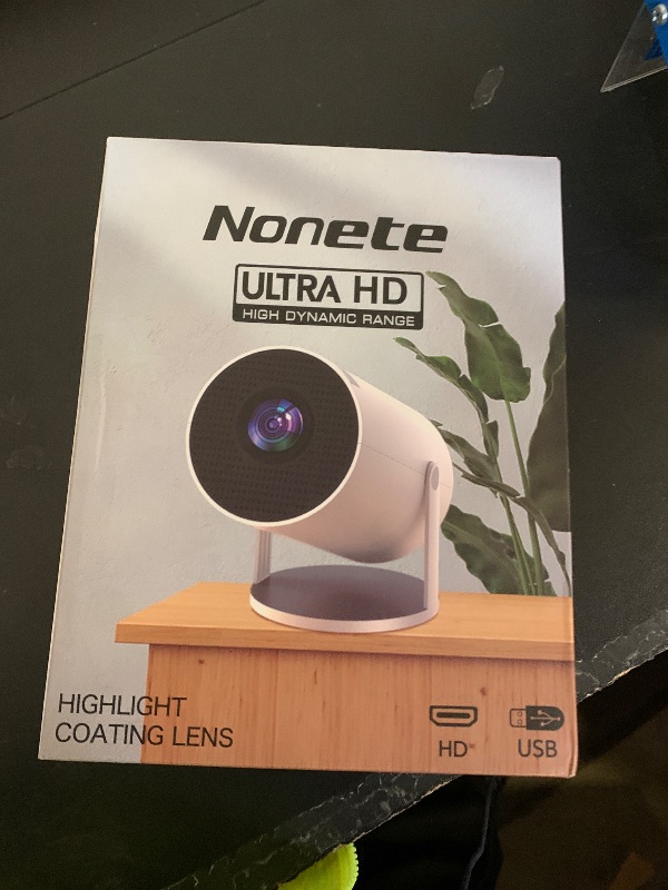 Photo 1 of [2026 Upgraded] Mini Projector Support 4K 1080P FHD Auto Keystone 270° Rotatable with WiFi 6 and Bluetooth 5.2 Projector Portable Compatibile with HDMI/TV Stick/Memory Stick/Laptop,White