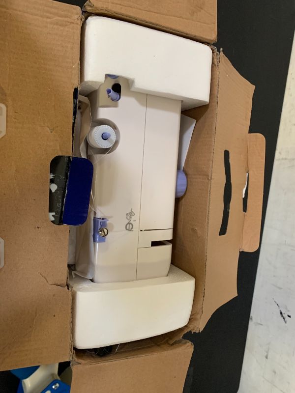 Photo 1 of **INCOMPLETE** Stoigeld Sewing Machine for Beginners with 20Pcs Fabric & 32Pcs Sewing Threads Kit,Portable Sewing Machine with 12 Built-in Stitches - W&B