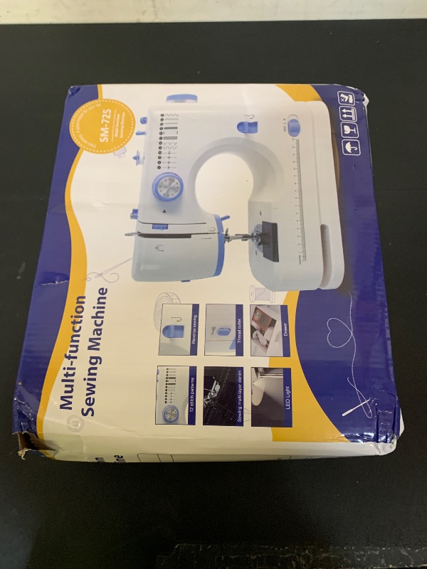 Photo 1 of **INCOMPLETE** Stoigeld Sewing Machine for Beginners with 20Pcs Fabric & 32Pcs Sewing Threads Kit,Portable Sewing Machine with 12 Built-in Stitches - W&B