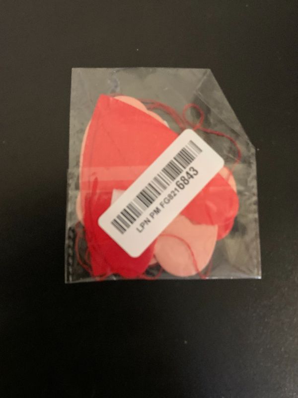 Photo 1 of 10 Pieces Heart Garland Red & Pink Valentine's Day Party Decorations Supplies No DIY Paper Garland Hanging Banner for Wedding Birthday Party Supplies Anniversary Decoration